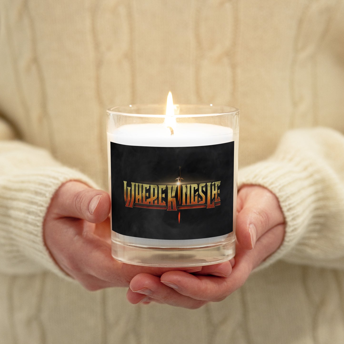 Glass jar candle