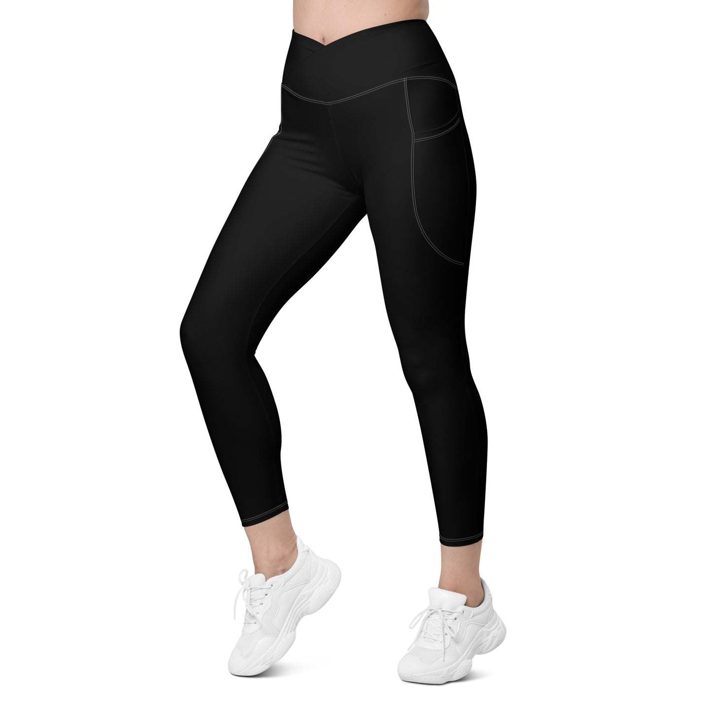 Crossover leggings with pockets (WKL logo on back belt)