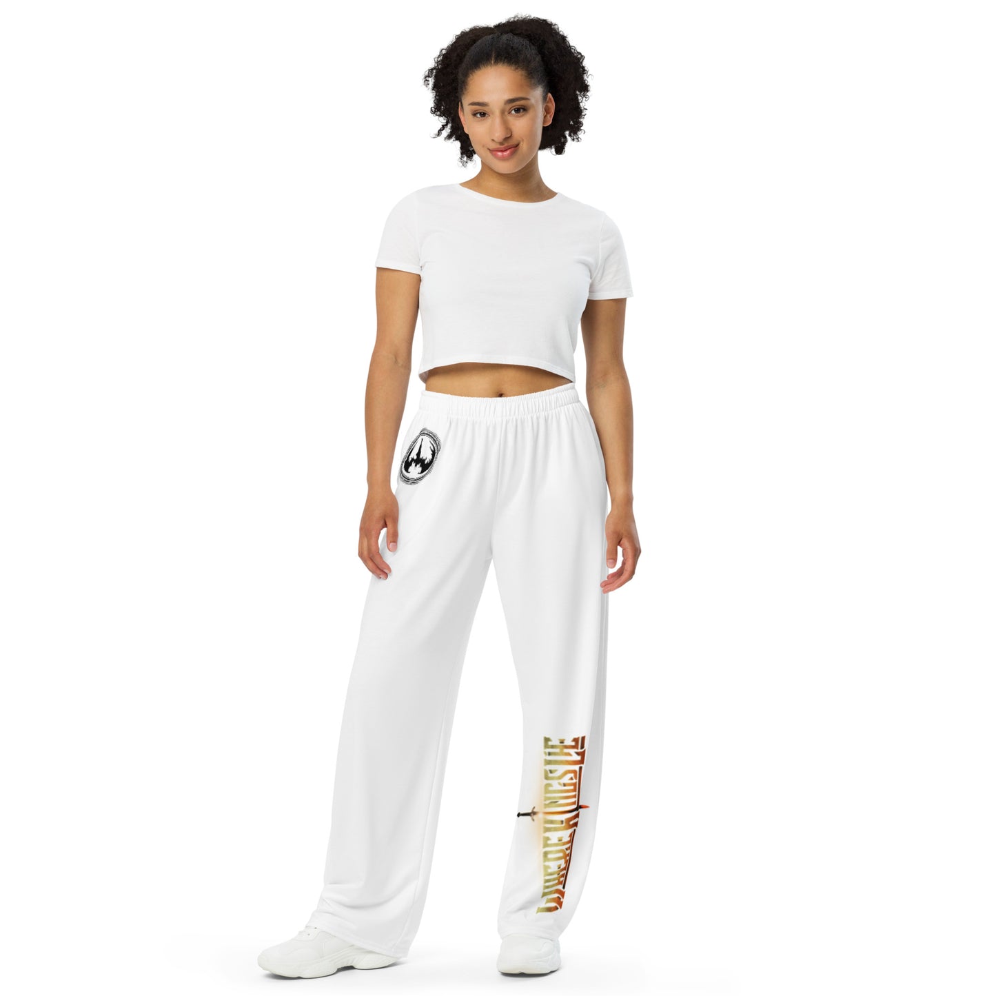 All-over print unisex wide-leg pants