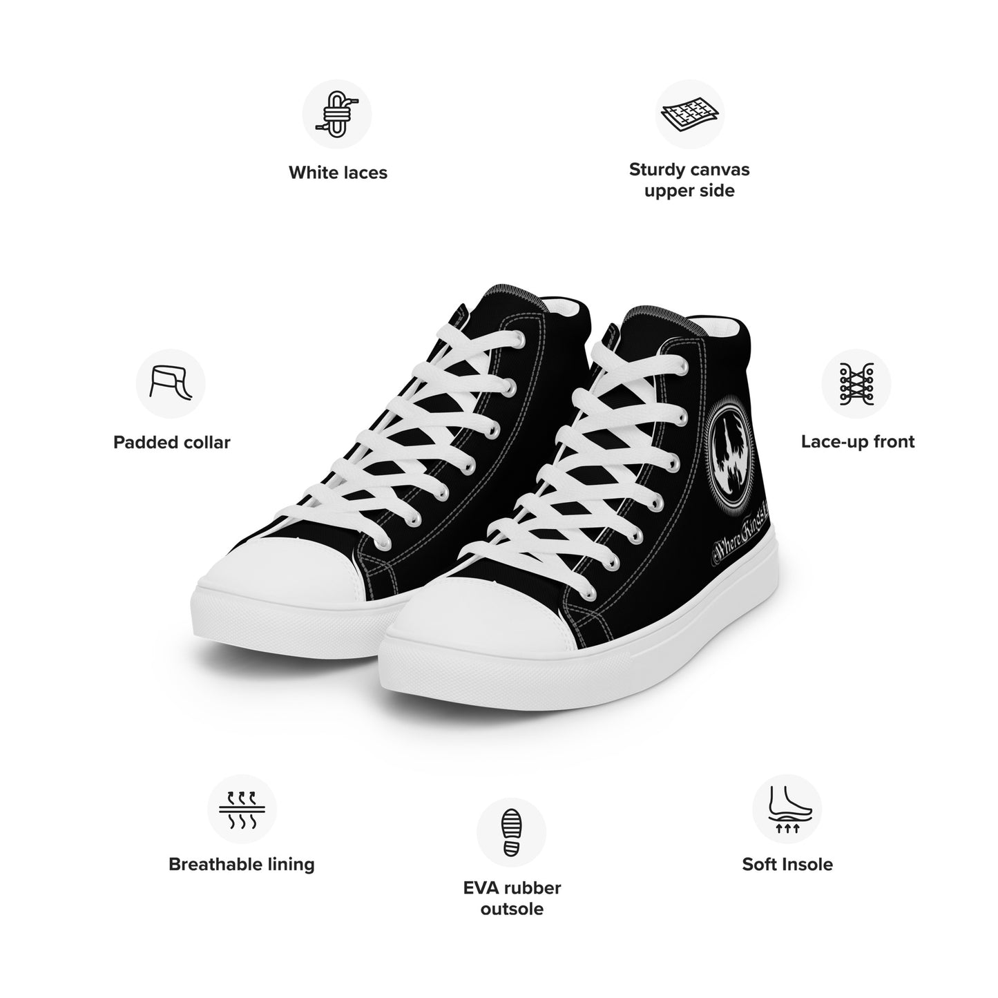 Shoes - Men’s high top canvas shoes